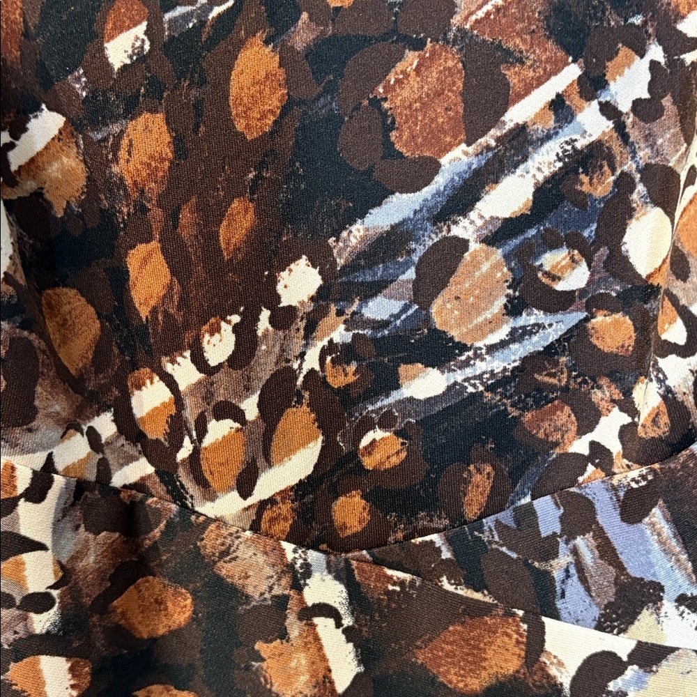 ⭐️ Jones New York Brown and Black Patterned Dress - size 6 - Picture 6 of 11